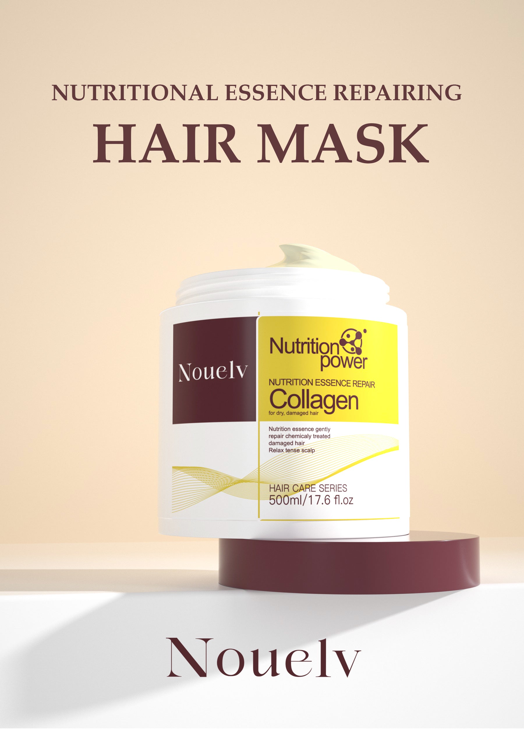 HAIR MASK COLLAGENE NOUELV- NOURRITURE ET RÉPARATION INTENSE